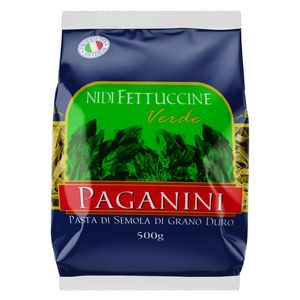 Macarrão de Sêmola Grano Duro Fettuccine Nidi Verde Paganini Pacote 500g