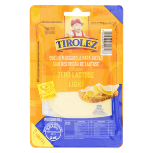 Queijo Mussarela Fatiado Light Zero Lactose Tirolez 150g