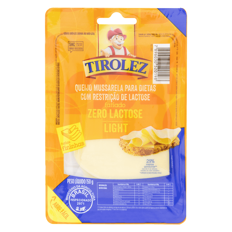 Queijo-Mussarela-Fatiado-Light-Zero-Lactose-Tirolez-150g