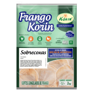 Sobrecoxa De Frango Congelado Livre De Transgênicos Korin Sustentável 1kg