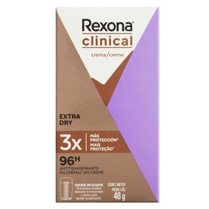 Antitranspirante Creme Extra Dry Rexona Clinical 48g