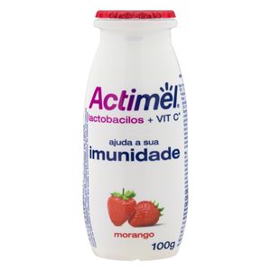 Leite Fermentado Parcialmente Desnatado Morango Actimel Frasco 100g