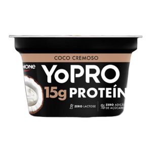 Iogurte Coco Cremoso Zero Lactose Yopro Pote 160g