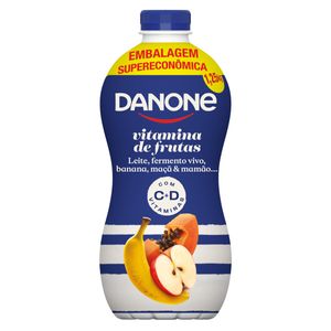 Iogurte Parcialmente Desnatado Vitamina de Frutas Danone Garrafa 1,25kg Embalagem Supereconômica