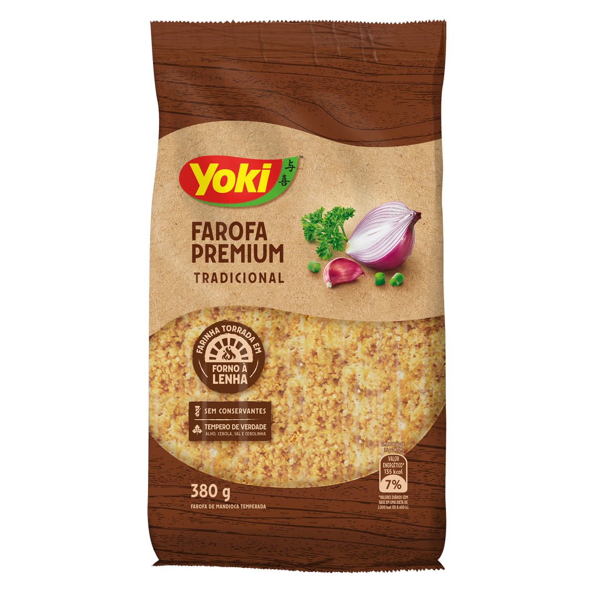 Farofa de Mandioca Tradicional Yoki Premium Pacote 380g