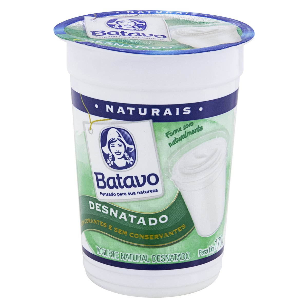 IOGURTE DESNATADO BATAVO NATURAIS COPO 170G - Festval.com