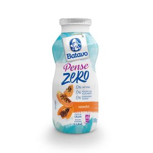 Bebida Lactea Fermentada Mamão Zero Lactose Batavo Pense Zero Frasco 170g
