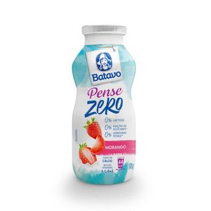 Iogurte Desnatado Morango Zero Lactose Batavo Pense Zero Frasco 170g