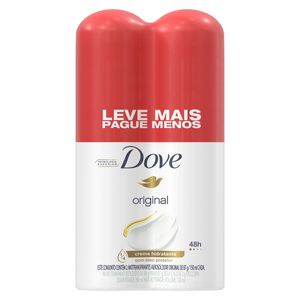 Pack Antitranspirante Aerossol Original Dove 2 Unidades 150ml Cada Leve Mais Pague Menos