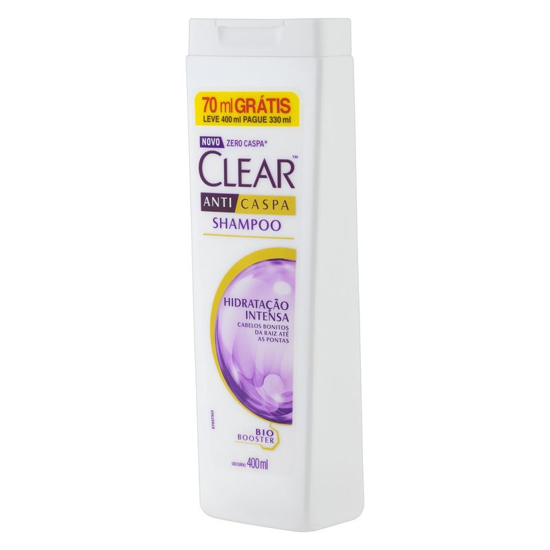 Shampoo-Anticaspa-Clear-Hidratacao-Intensa-Frasco-Leve-400ml-Pague-330ml