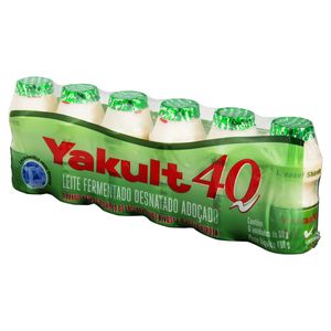 Pack Leite Fermentado Desnatado Yakult 40 Frasco 480g 6 Unidades