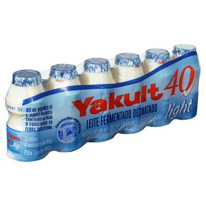 Pack Leite Fermentado Desnatado Light Yakult 40 Frasco 480g 6 Unidades