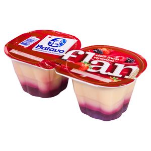 Batavo Flan Baunilha Frutas Vermelhas 200 g