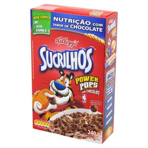 Cereal Matinal Chocolate Kellogg's Sucrilhos Power Pops Caixa 240g