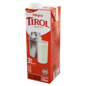 Leite UHT Integral Tirol Caixa com Tampa 1l