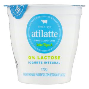 Iogurte Integral Zero Lactose Atilatte Copo 170g