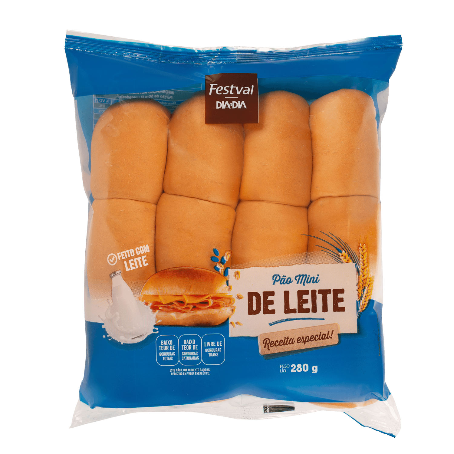 Mini Pão de Leite Festval 280g