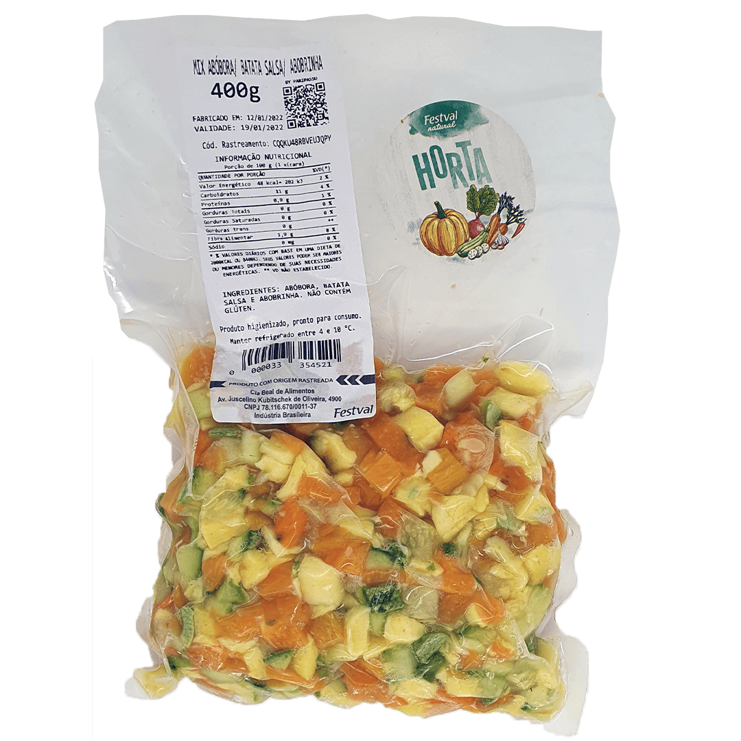 Mix Abóbora/Batata Salsa/Abobrinha 400g
