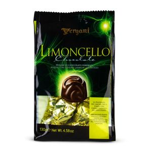 Bombom Italiano Vergani Chocolate Escuro Recheado com Creme Limoncello 130g