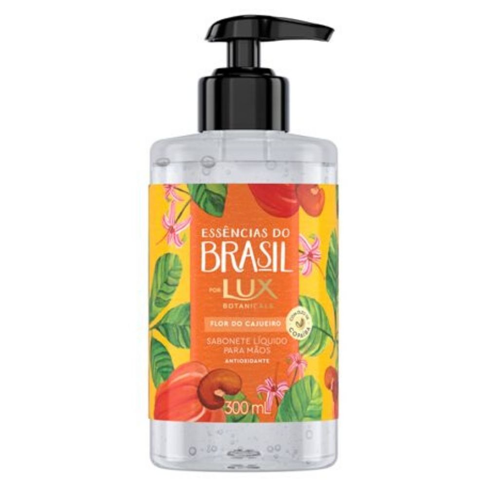 Sabonete Líquido para as Mãos Flor Do Cajueiro Lux Botanicals Essências Do Brasil Frasco 300ml