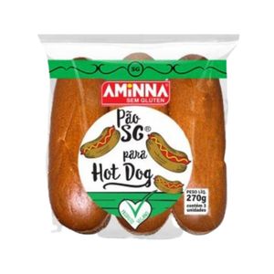 Pão sem Glúten Tipo Hot Dog Aminna 270g