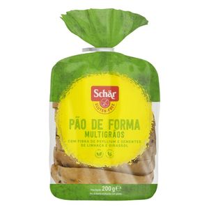 Pão de Forma Multigrãos Schär Sem Glúten Pacote 200g