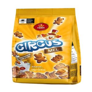 Biscoito Português Vieira Circus Mel  125g