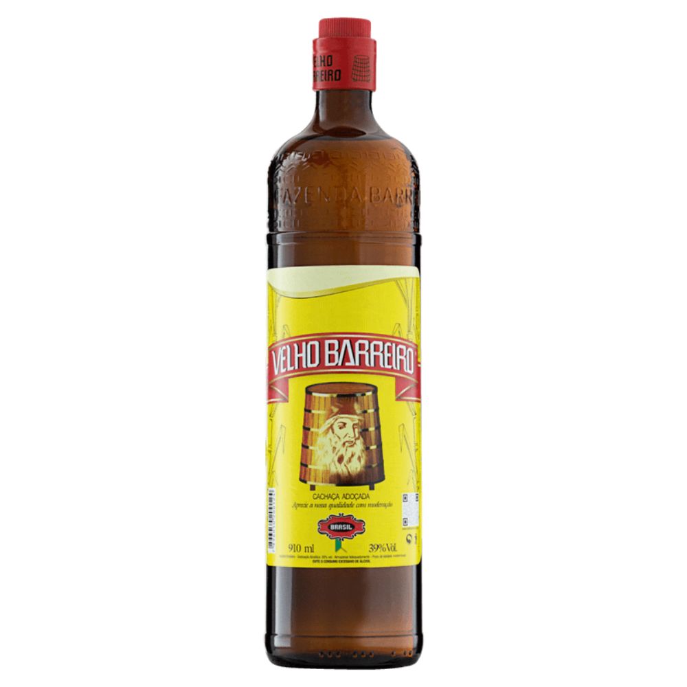 Cachaça Adoçada Velho Barreiro Garrafa 910ml