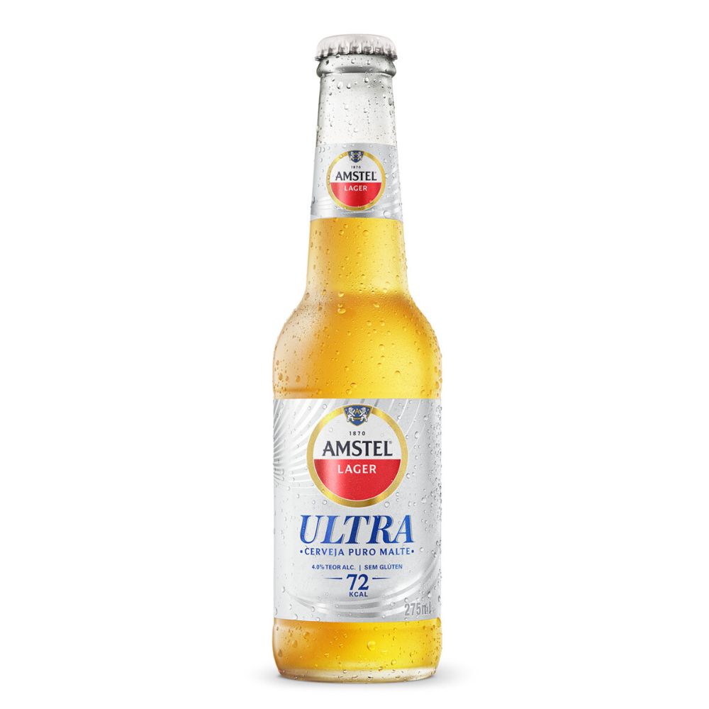 Cerveja Lager Puro Malte Sem Glúten Amstel Ultra Long Neck 275ml 5912