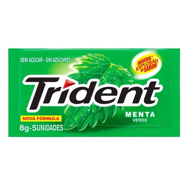 Chiclete-Trident-Menta-Unidade-8g