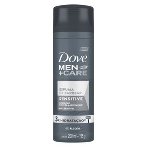 Espuma de Barbear Sensitive Dove Men+Care Frasco 200ml