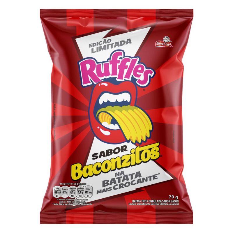 Batata-Frita-Ondulada-Baconzitos-Elma-Chips-Ruffles-Pacote-70g
