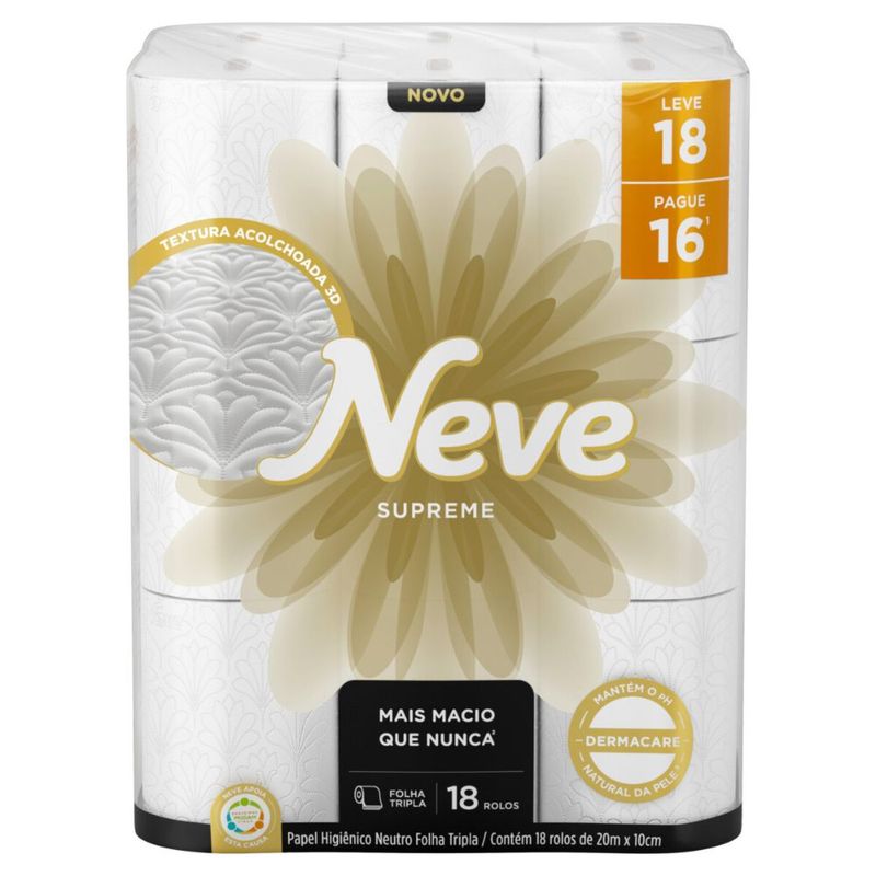 Papel-Higienico-Folha-Tripla-Neutro-Neve-Supreme-20m-Pacote-Leve-18-Pague-16-Unidades