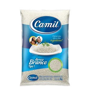 Arroz Camil Branco Tipo 1 2kg