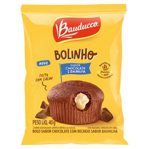 Bolinho Chocolate Recheio Baunilha Bauducco Pacote 40g