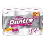 Papel-Higienico-Folha-Dupla-Neutro-Duetto-Velvet-30m-Pacote-12-Unidades-Leve-Mais-Pague-Menos