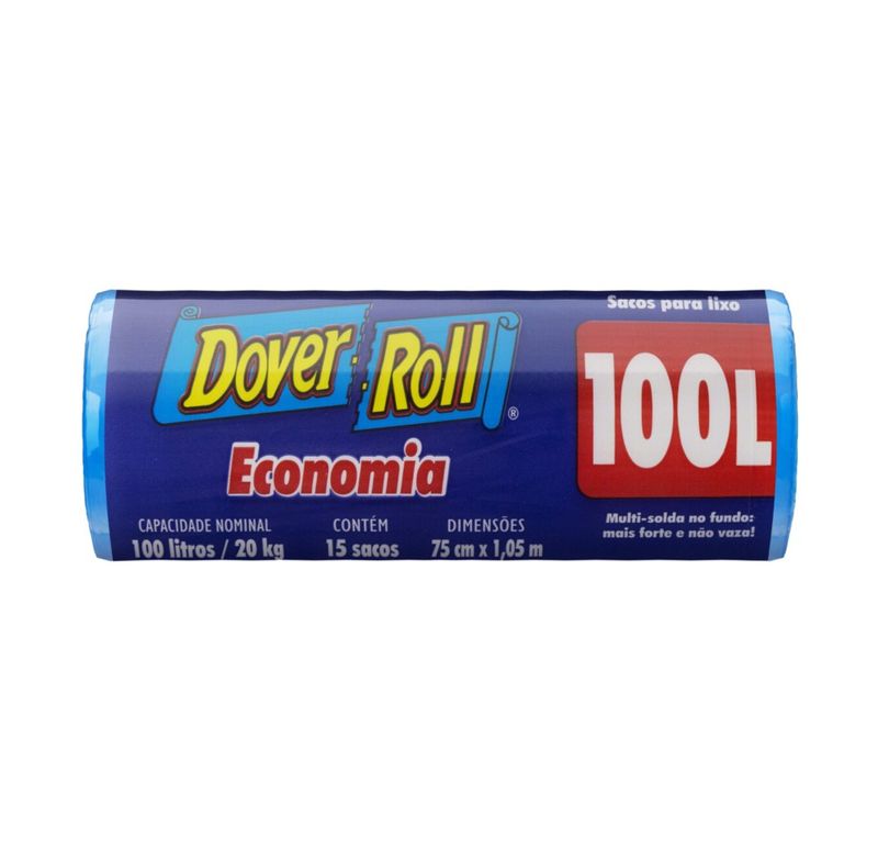 Saco-para-Lixo-100L-Dover-Roll-Economia-15-Unidades