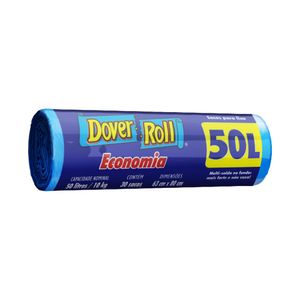 Saco para Lixo 50L Dover Roll Economia 30 Unidades