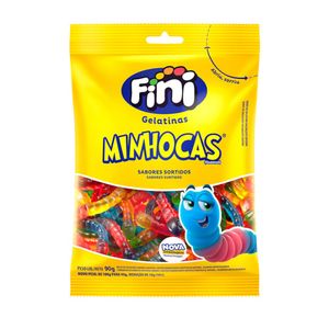 Bala Fini Gelatina Minhocas Brilho 90g