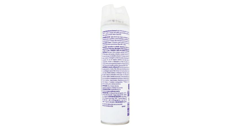 Desinfetante Superfícies Spray Original Lysoform Frasco 360ml 