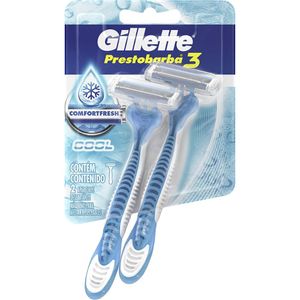 Gillette Prestobarba 3 Cool Barbeador Descartável com 2 Unidades