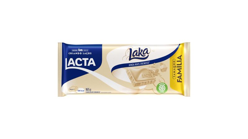 Chocolate Branco Lacta Laka Pacote 34g - Supermercado Supriforte