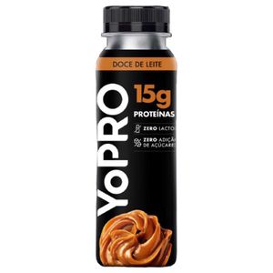 Iogurte Doce de Leite Zero Lactose Yopro Frasco 250g