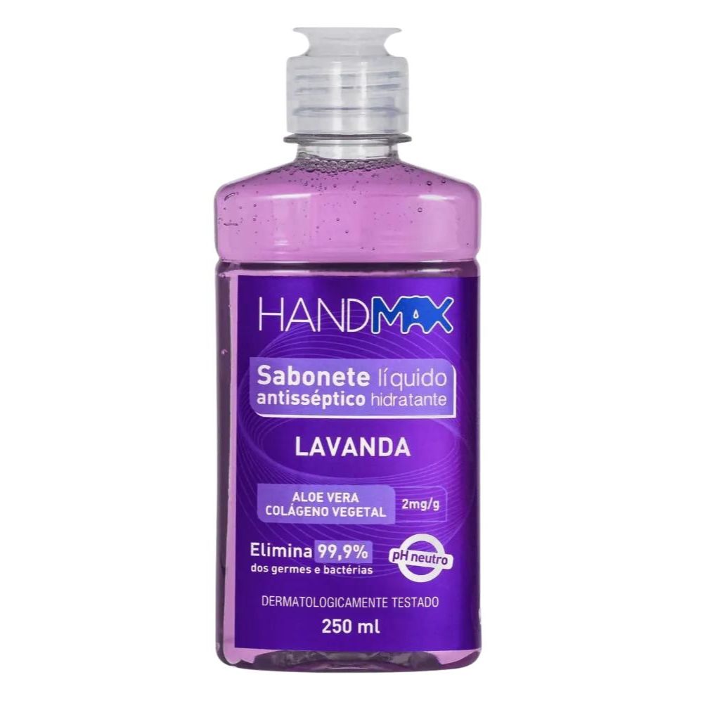 Sabonete Líquido Hidratante Antisséptico Lavanda Hand Max  250ml