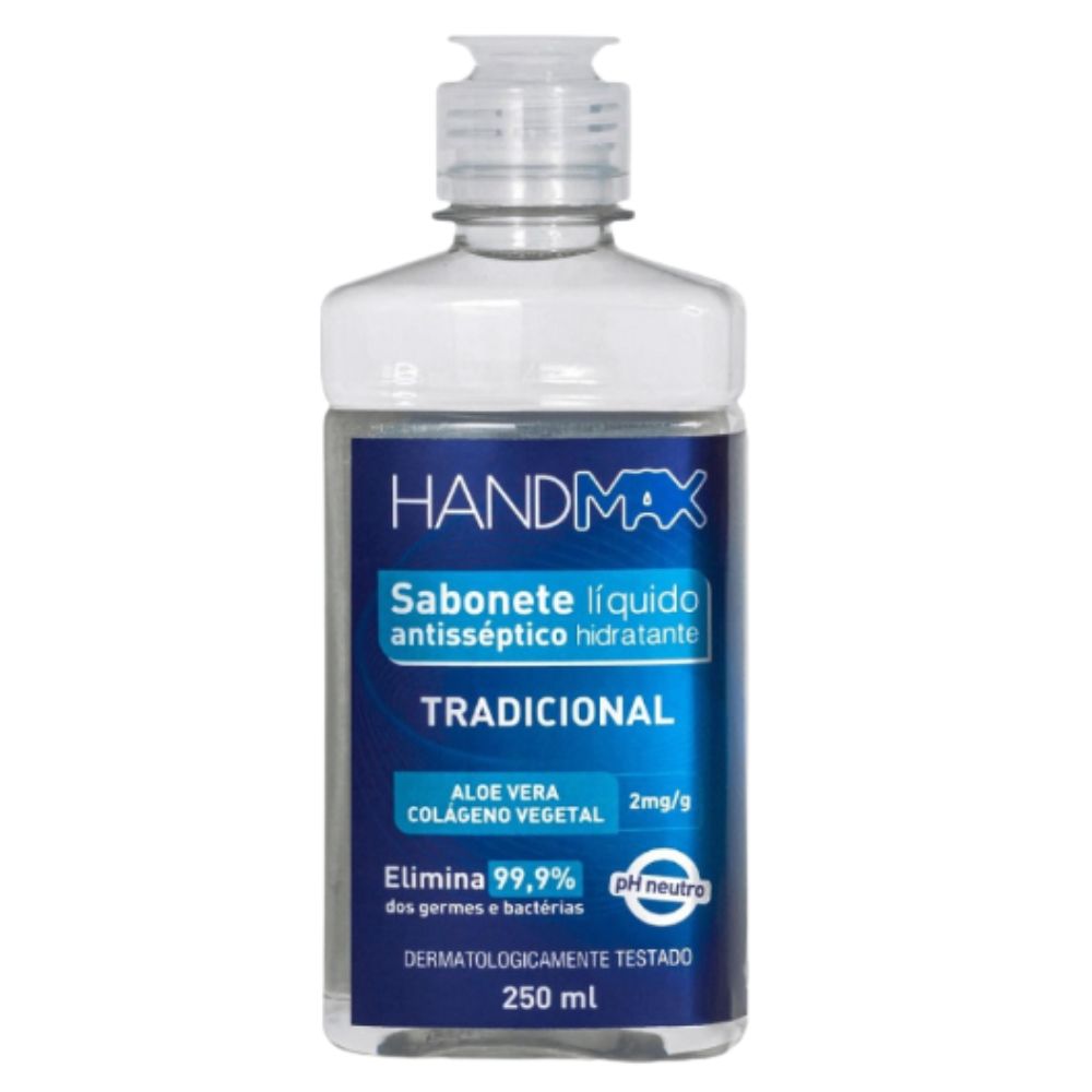 Sabonete Líquido Hidratante Antisséptico Tradicional Mão Max 250ml