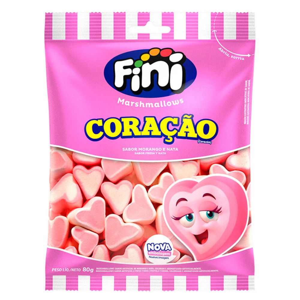 Marshmallow Fini Coração 80g