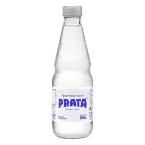 Água Mineral Natural sem Gás Tampa Pilfer Prata Garrafa 300ml