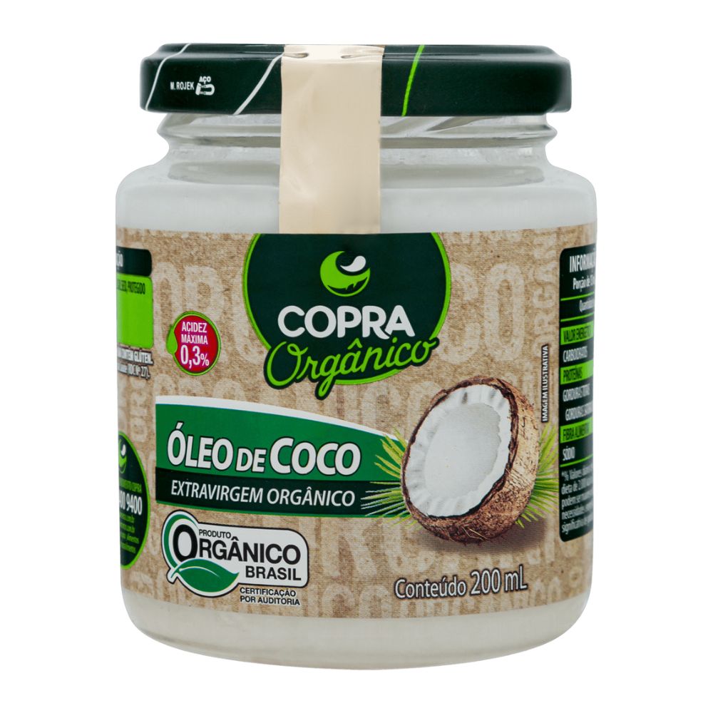 Óleo de Coco Extravirgem Orgânico Copra 200ml