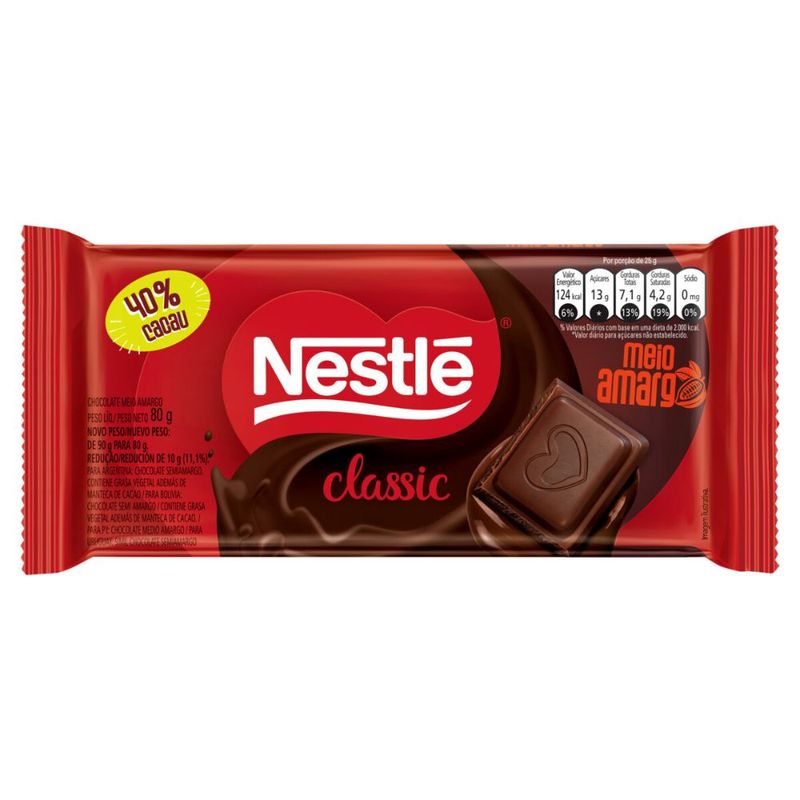 Chocolate-Meio-Amargo-40--Cacau-Classic-Nestle-Pacote-80g-Festval-7891000368572