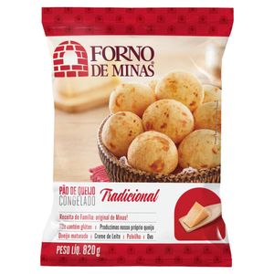 Pão de Queijo Tradicional Forno de Minas Congelado Pacote 820g